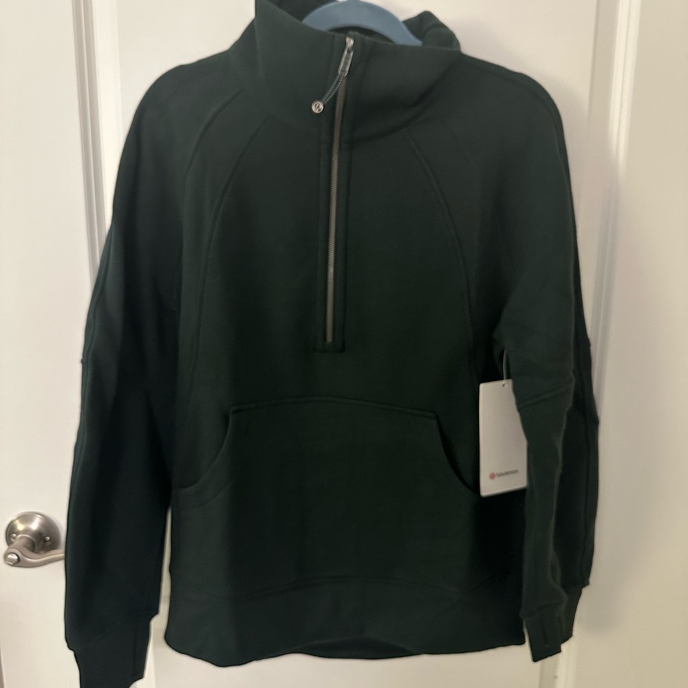 Lululemon scuba oversized funnel neck long I legacy green